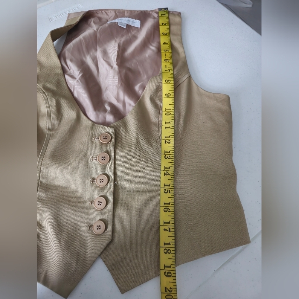 New York Company Stretch beige vest size 2 - Picture 7 of 8